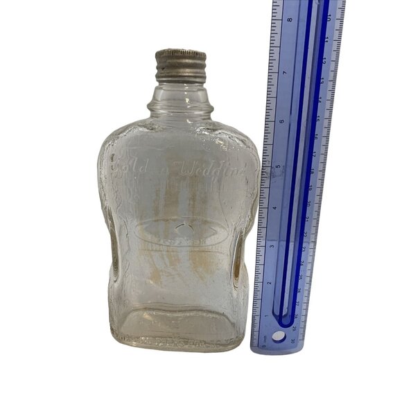 Vintage SCHENLEY'S Golden Wedding RYE whiskey bottle(empty) Pint Carnival glass - Picture 6 of 7